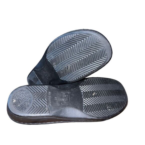 Finn Comfort made in Germany black leather flip flops size 43 EU/ M 9.5/W11.5 - Picture 6 of 9